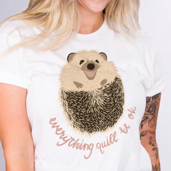 Tops - Hedgehog Tee • White